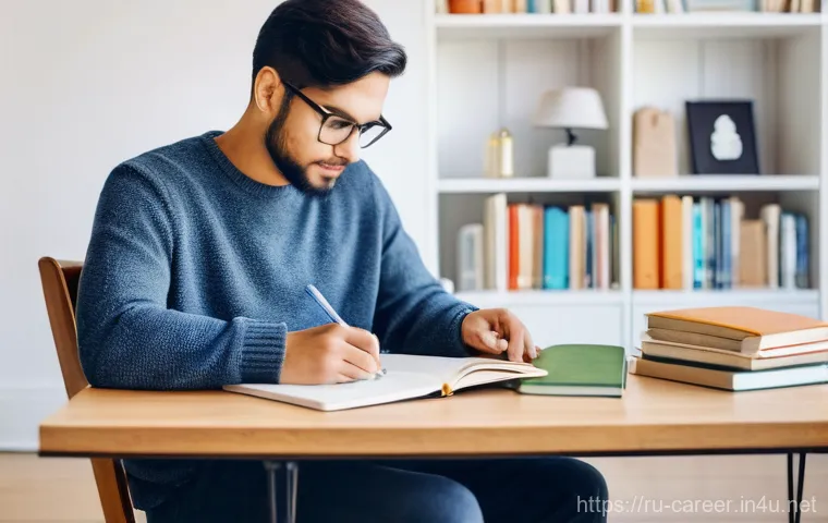 직업 성격 유형 - A thoughtfully composed, medium shot of a young adult (20s-30s, gender-neutral) sitting comfortably ...